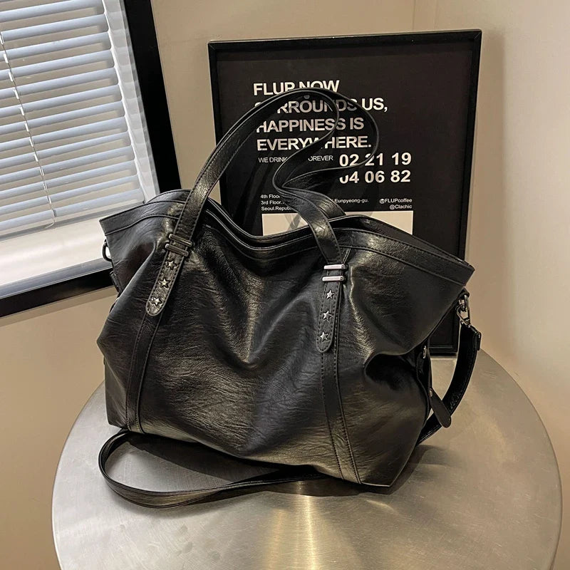 MIA - Grand Sac à Main de Cours en Cuir