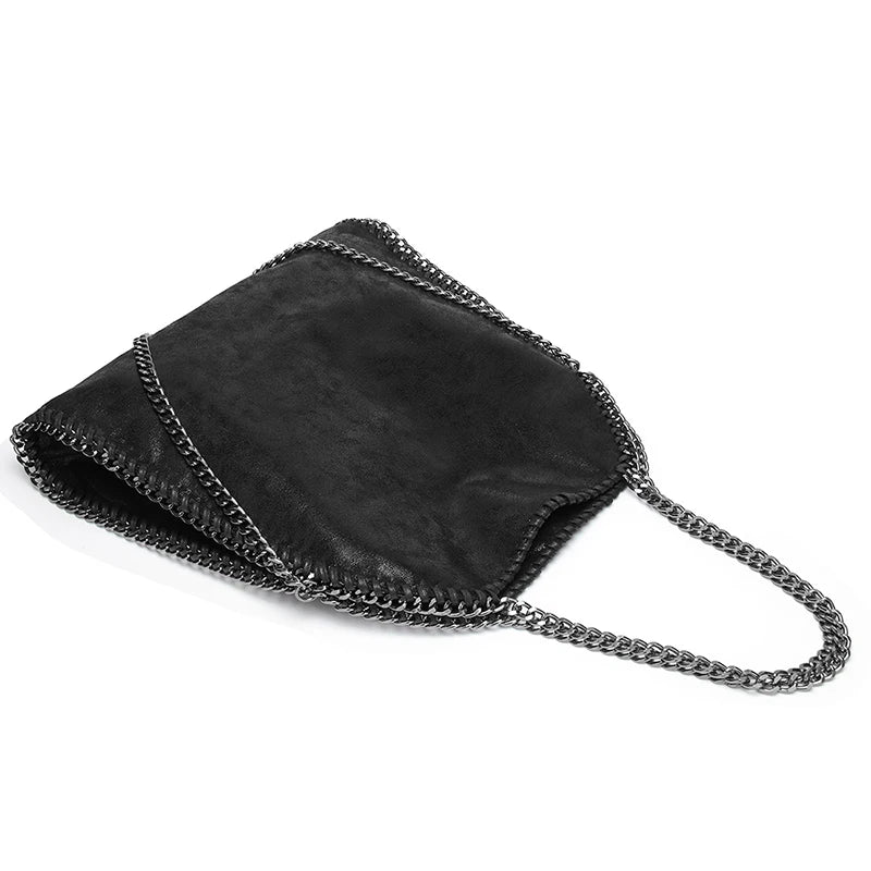 KONIE - Sac à Main en Cuir Souple avec Bandoulière à Chaîne