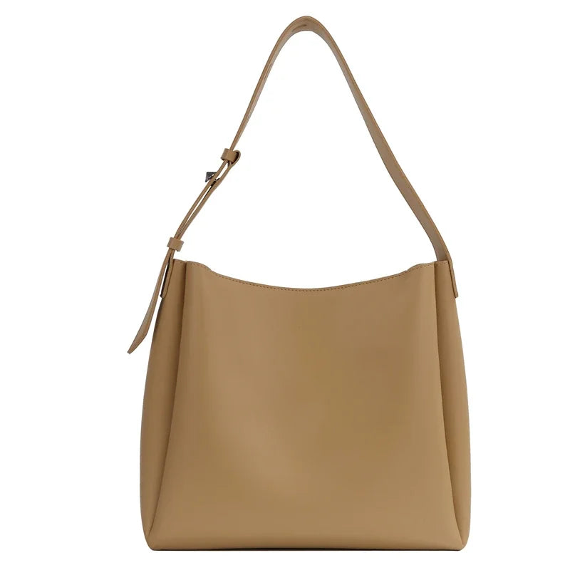 SACHA - Sac à Main Bandoulière en Cuir Lisse avec Pochette Portefeuille