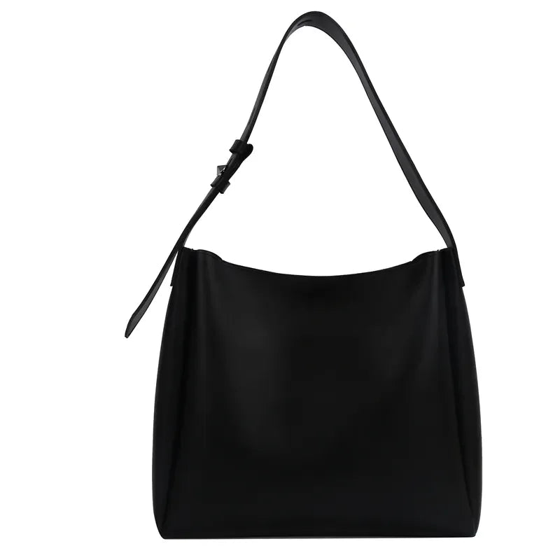 SACHA - Sac à Main Bandoulière en Cuir Lisse avec Pochette Portefeuille