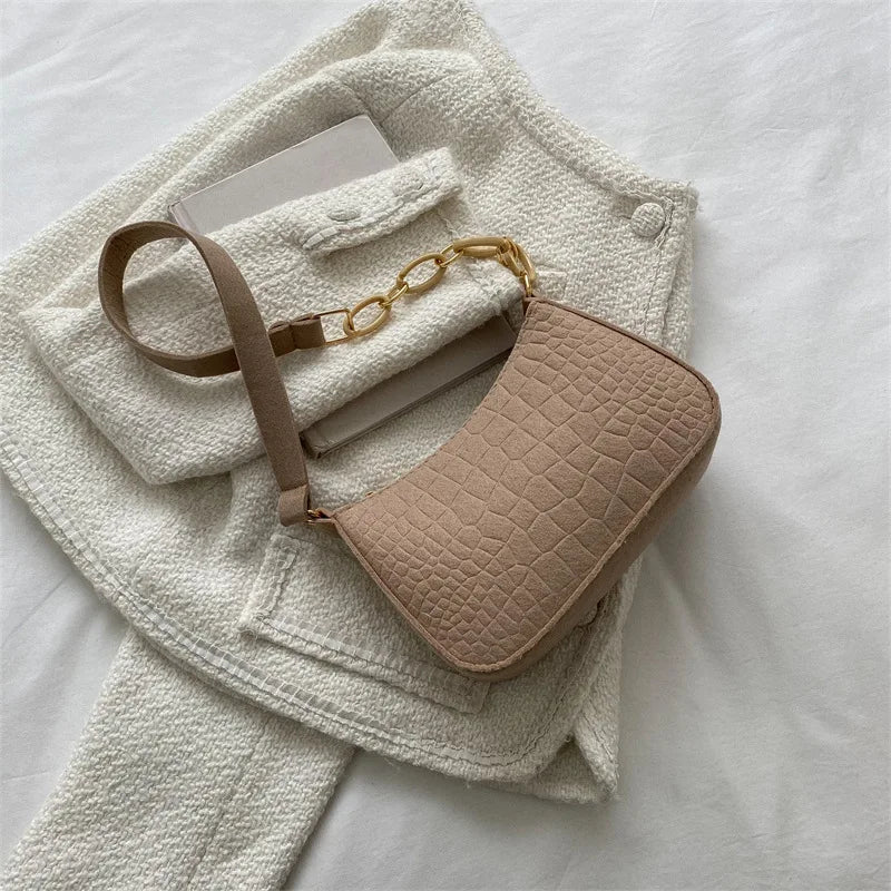 VANA - Petit Sac à Main Bandoulière en Croco