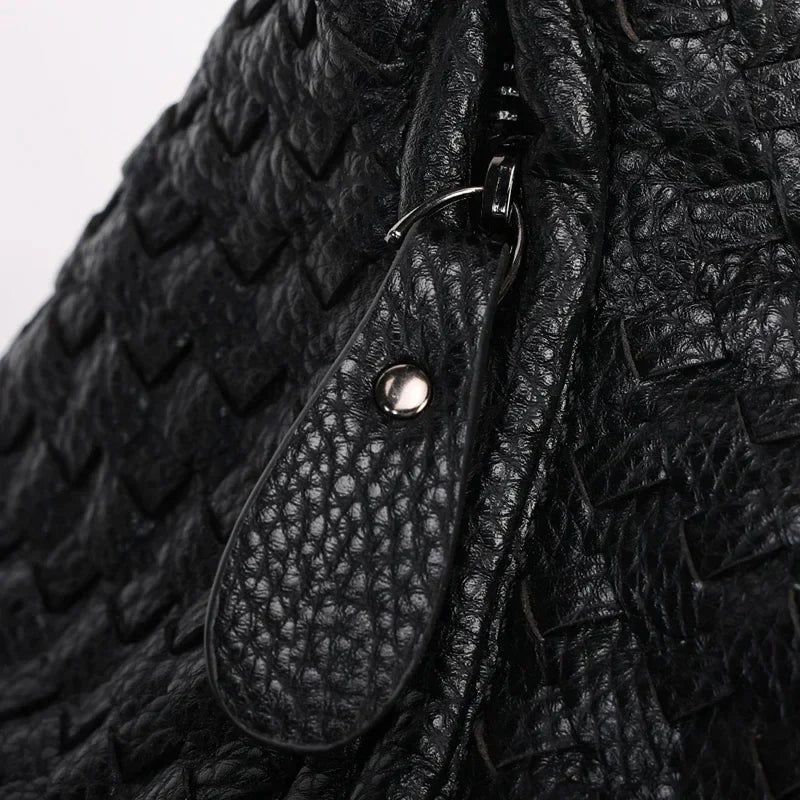 CLARA - Grand Sac à Main Tendance Tissé en Cuir