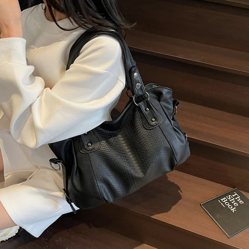 RUBI - Sac à Main de Cours en Cuir Écaillé