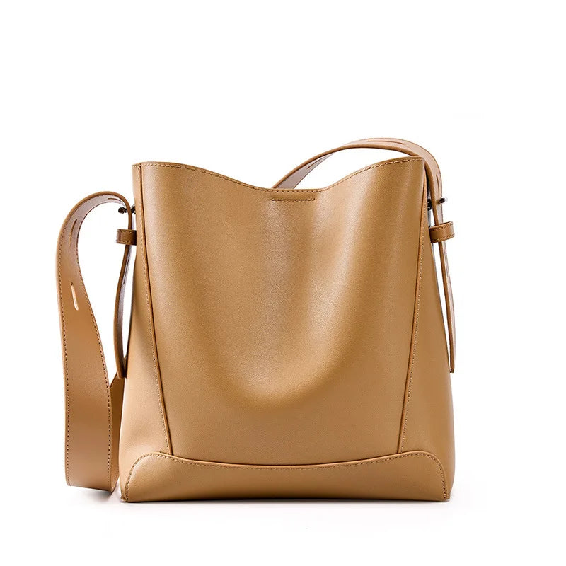 MICA - Sac à Main de Cours en cuir Lisse à Bandoulière