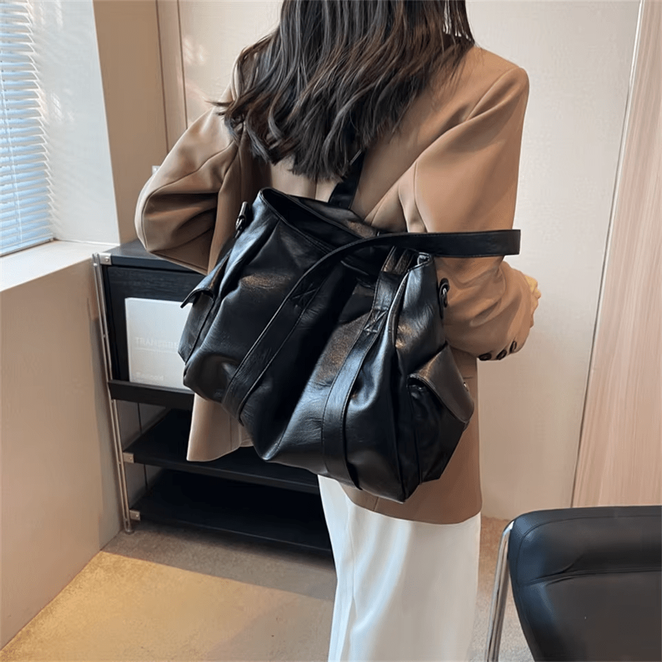MÉLANIE - Sac à Main de Cours Ample en Cuir Soupe