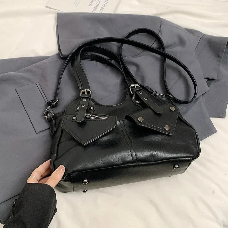 CYNTHIA - Sac à Main de Cours en Cuir Multipoches