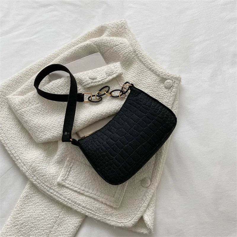 VANA - Petit Sac à Main Bandoulière en Croco