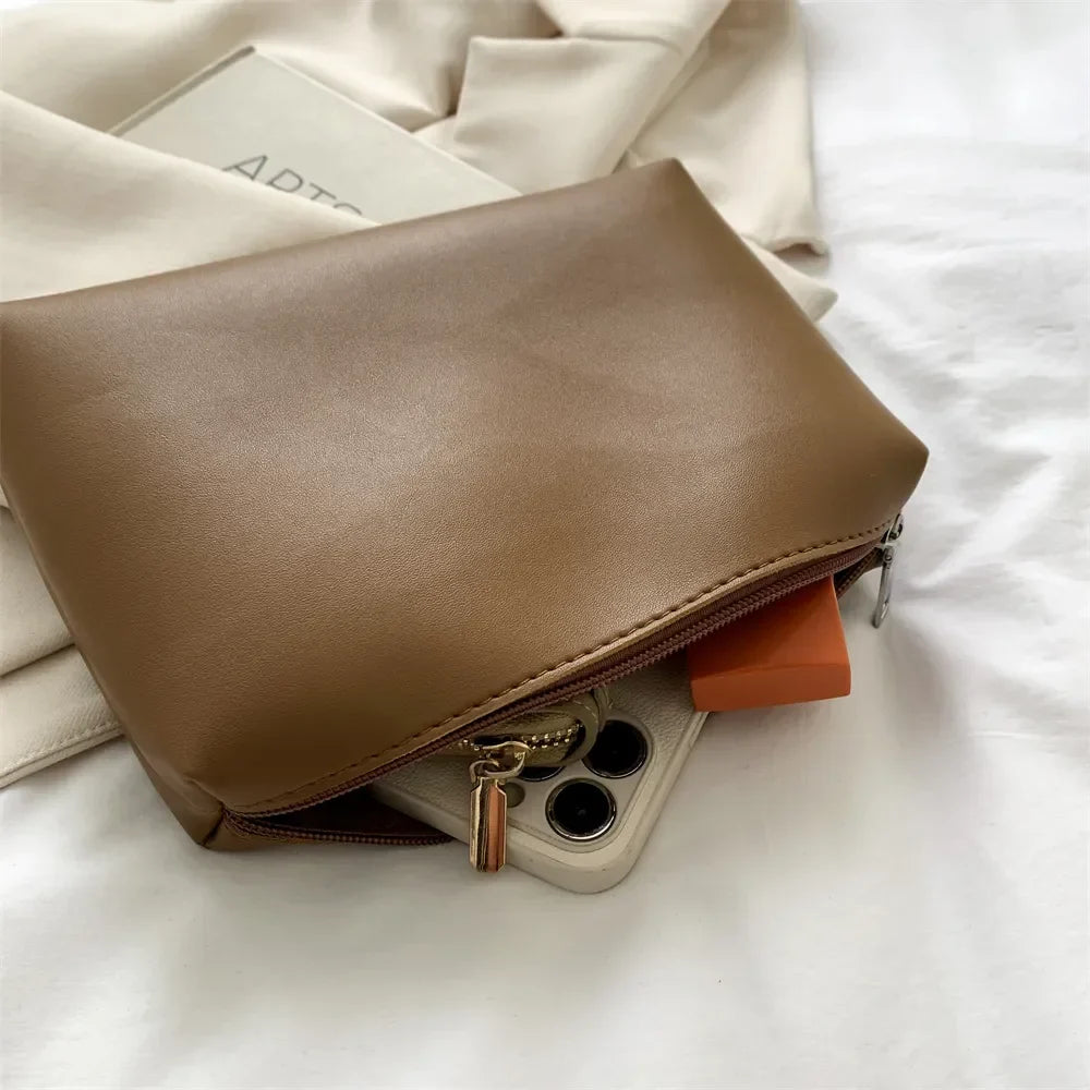 SACHA - Sac à Main Bandoulière en Cuir Lisse avec Pochette Portefeuille