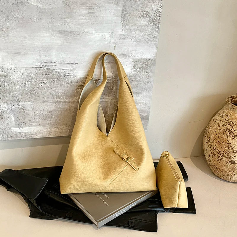LICA - Grand Sac à Main de Cours en Cuir Souple