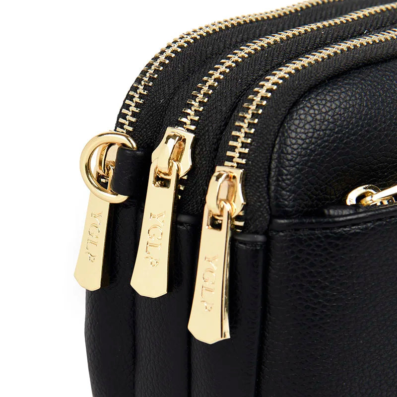 AMANDA - Petit Sac à Main Multipoches en Cuir