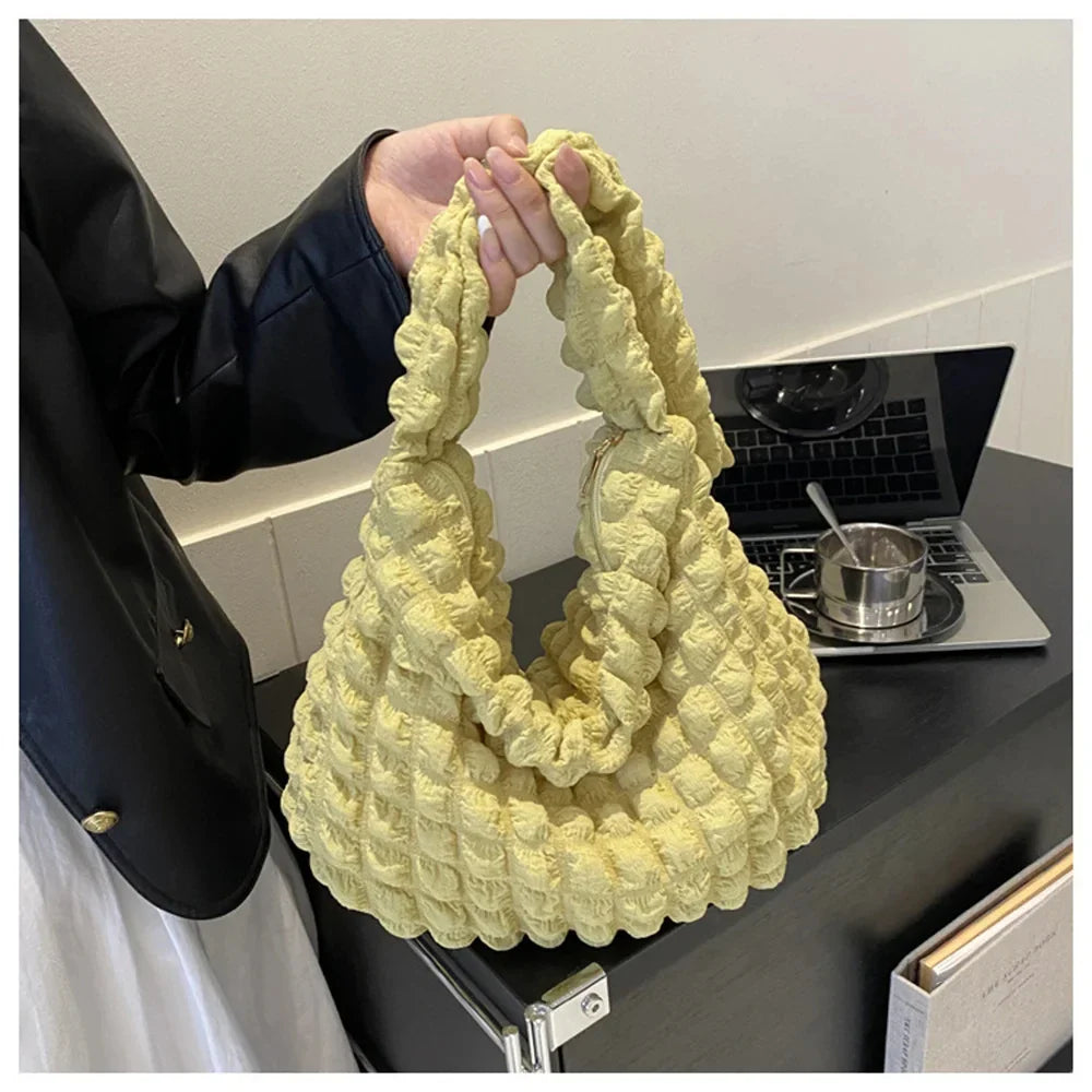 POUF - Sac à Main en Plaid à Bandoulière
