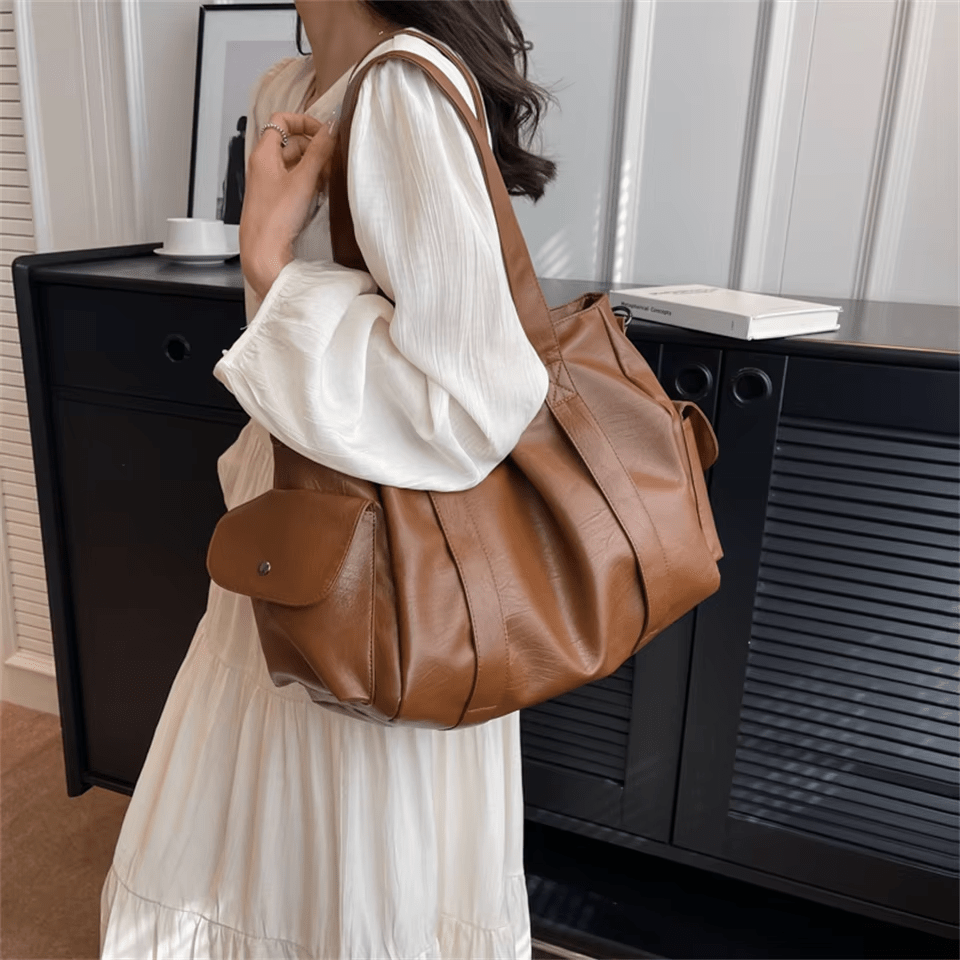 MÉLANIE - Sac à Main de Cours Ample en Cuir Soupe