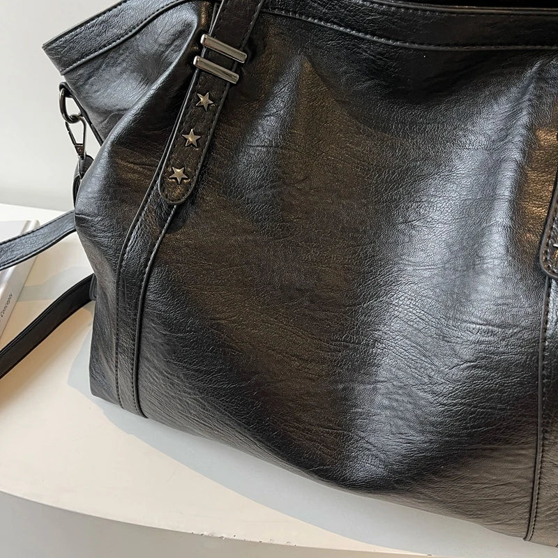 MIA - Grand Sac à Main de Cours en Cuir