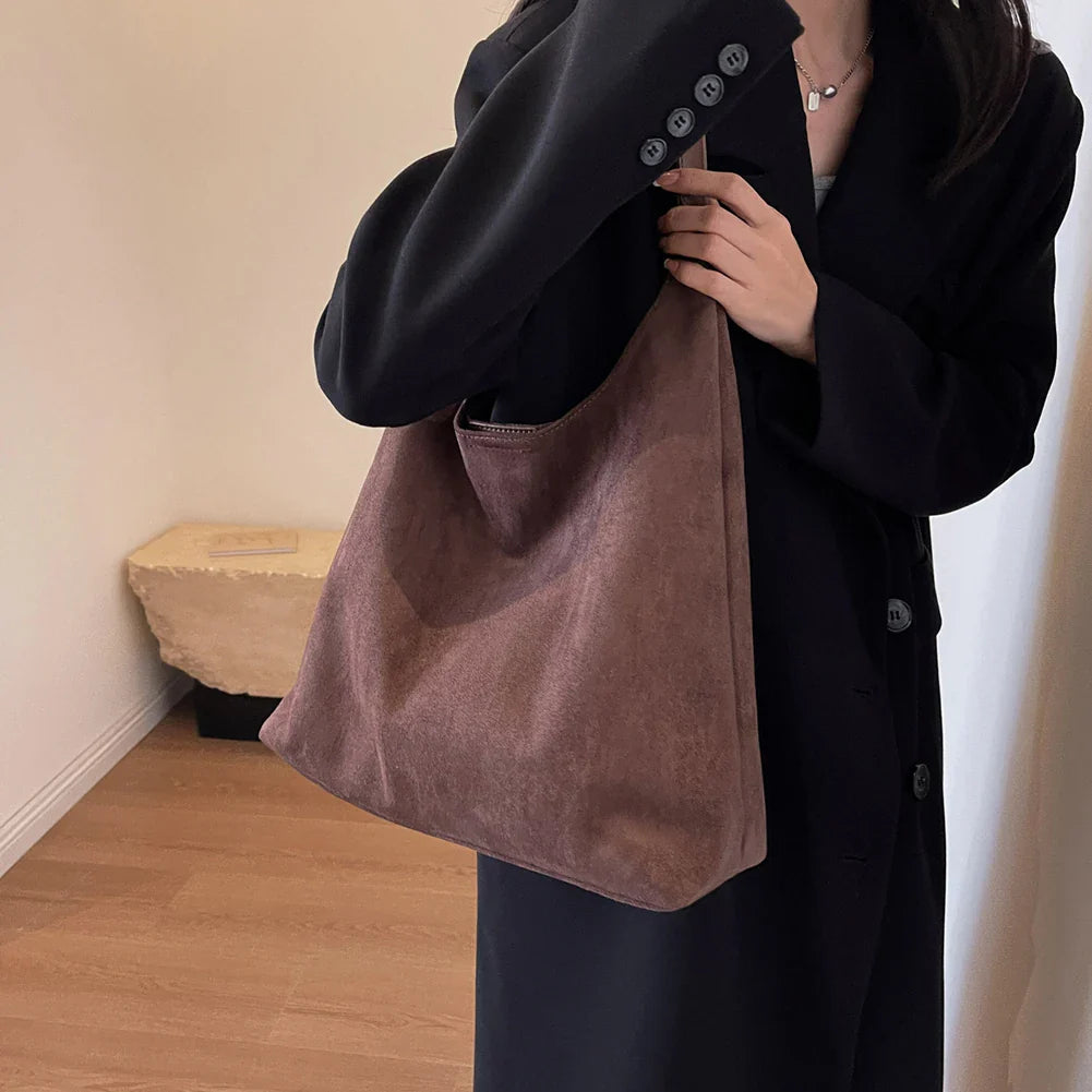 CLEA - Sac à Main Cabas Fourre-Tout en Daim