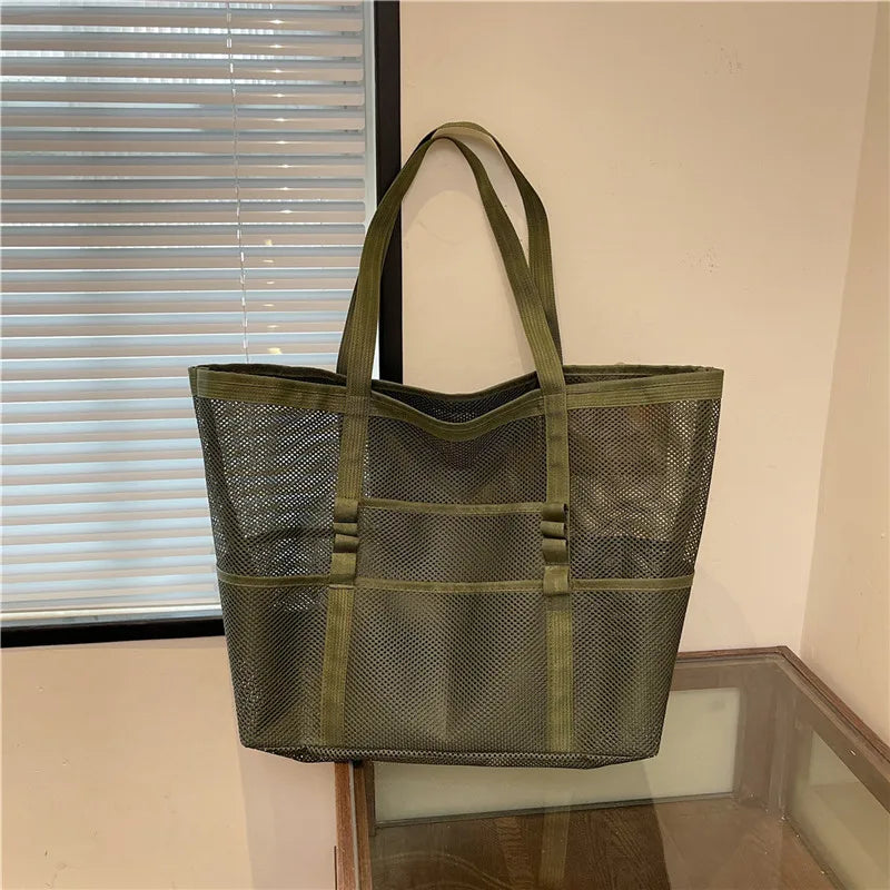 NELLY - Grand Sac à Main de Plage Transparent
