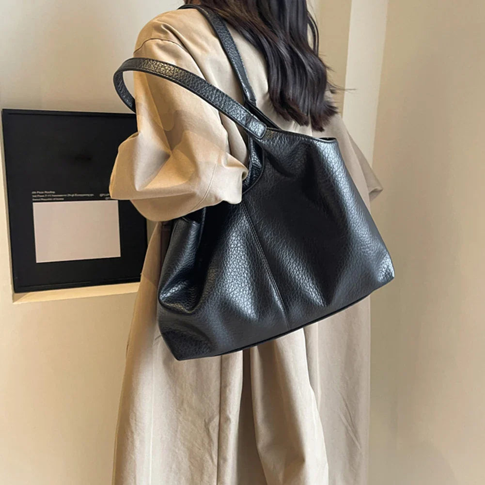 EVA - Grand Sac à Main Vintage en Cuir Solide