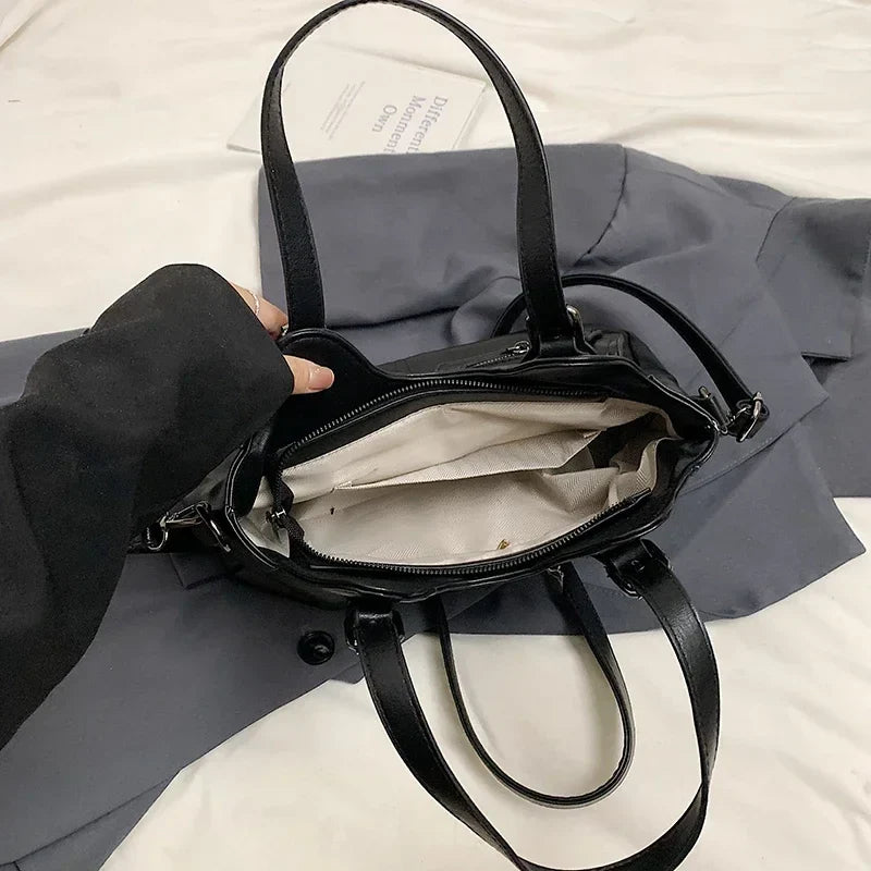 CYNTHIA - Sac à Main de Cours en Cuir Multipoches