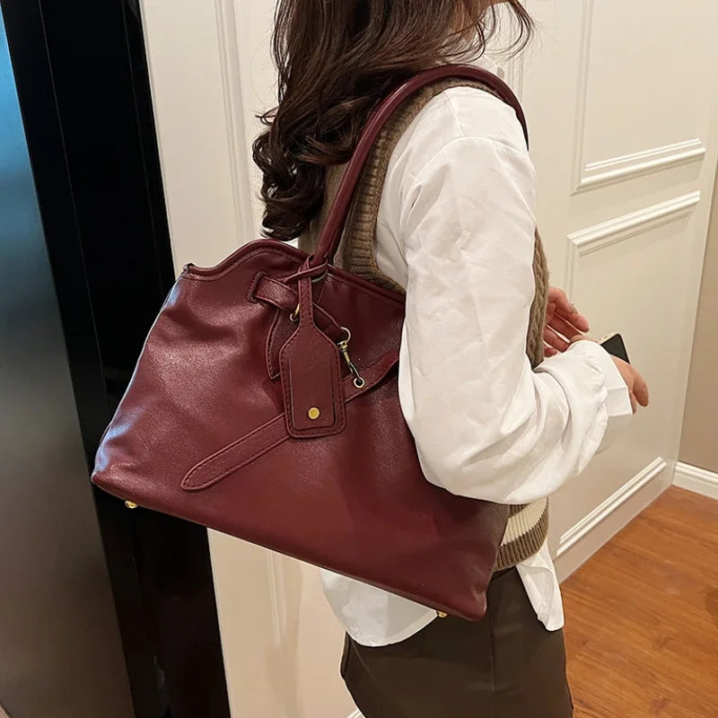 MALYA - Grand Sac à Main en Cuir Lisse