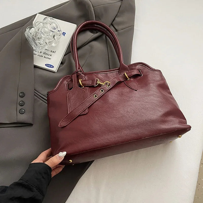 MALYA - Grand Sac à Main en Cuir Lisse