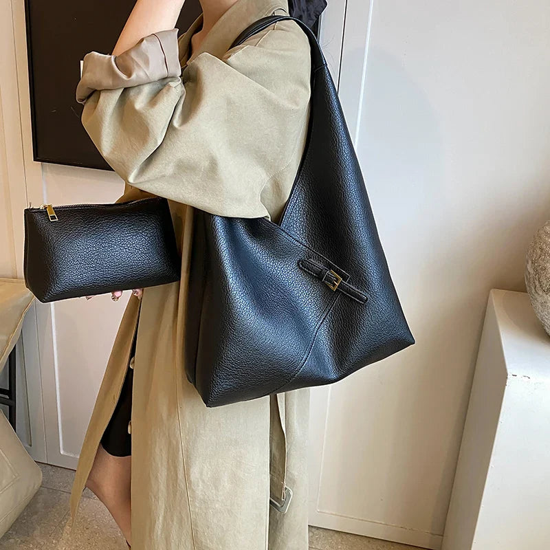 LICA - Grand Sac à Main de Cours en Cuir Souple