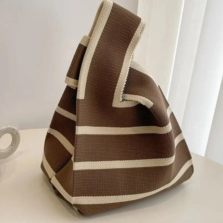 FAYA - Petit Sac à Main en Toile à Noeud