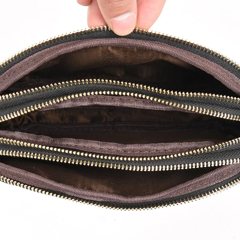 AMANDA - Petit Sac à Main Multipoches en Cuir