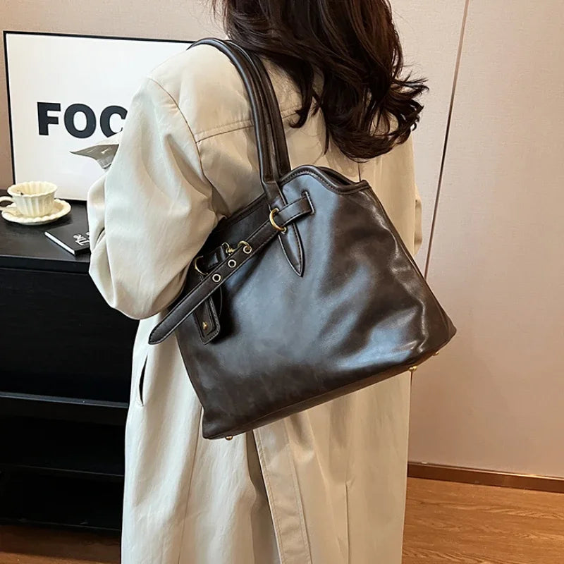 MALYA - Grand Sac à Main en Cuir Lisse