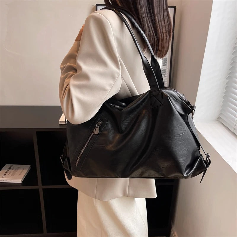 EMMA - Sac à Main de Cours en Cuir Souple Lycée