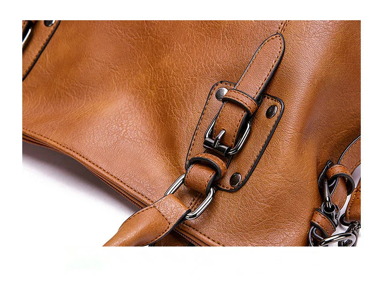 ERATO - Sac à Main Grande Capacité Vintage en Cuir Souple avec Bandoulière