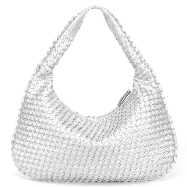 CLARA - Grand Sac à Main Tendance Tissé en Cuir