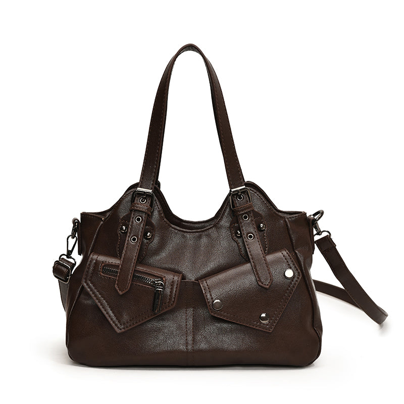 CYNTHIA - Sac à Main de Cours en Cuir Multipoches