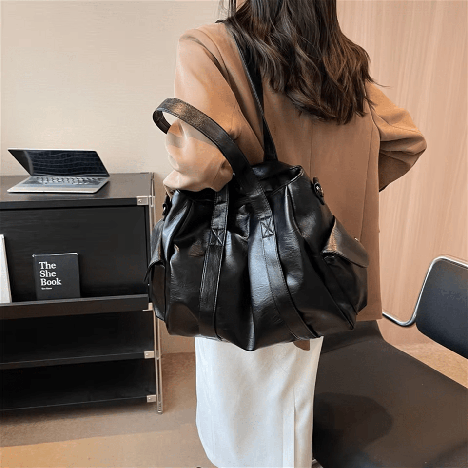 MÉLANIE - Sac à Main de Cours Ample en Cuir Soupe
