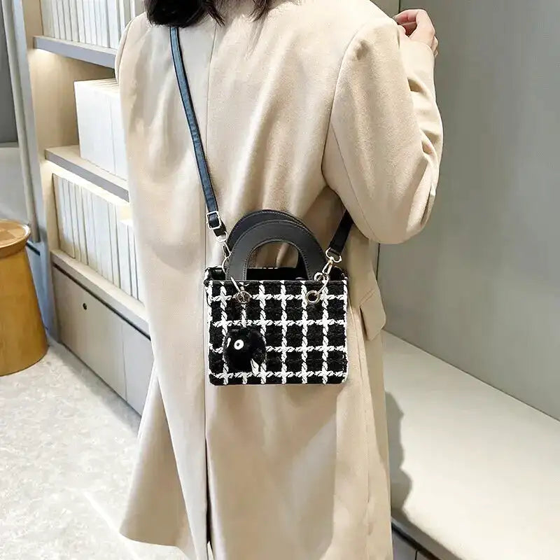 ALBANE - Petit Sac à Main Carré en Toile