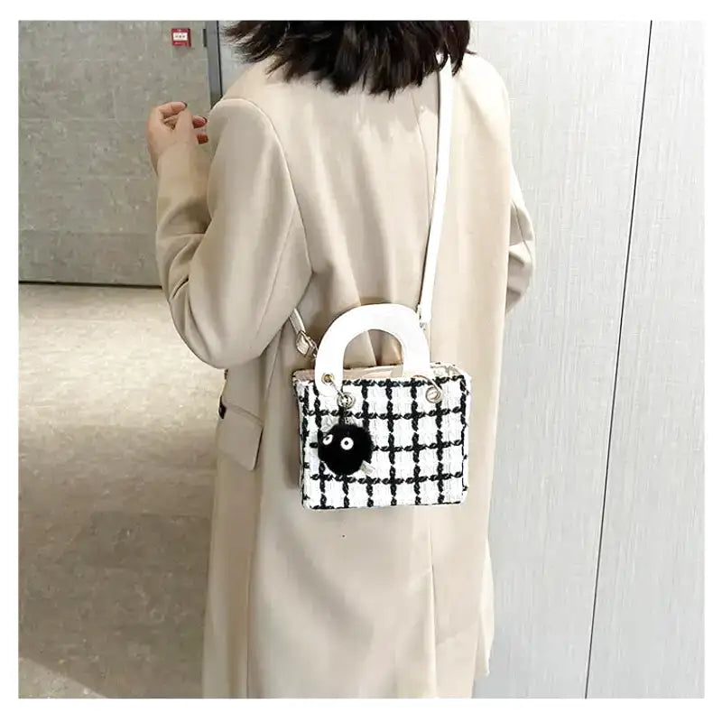 ALBANE - Petit Sac à Main Carré en Toile