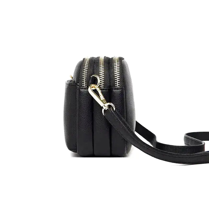 AMANDA - Petit Sac à Main Multipoches en Cuir