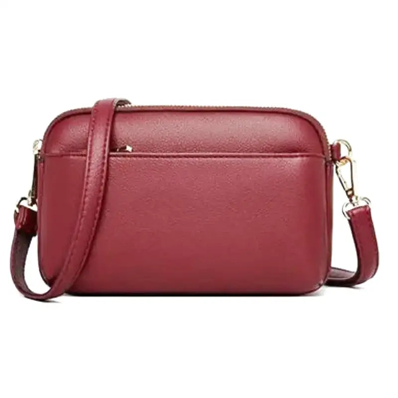 AMANDA - Petit Sac à Main Multipoches en Cuir
