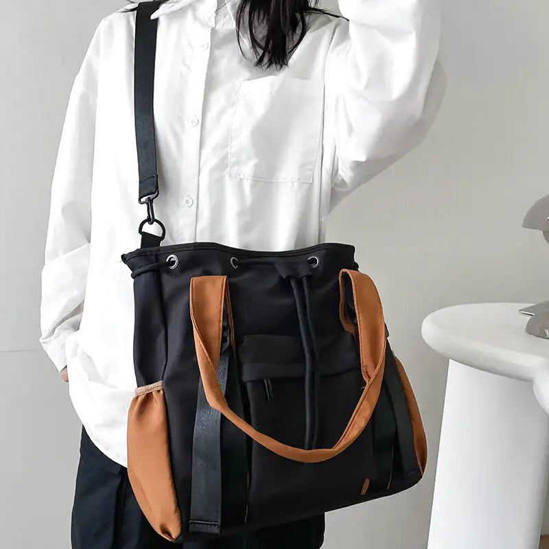 ANA - Sac à Main de Cours Bandoulière en Tissu