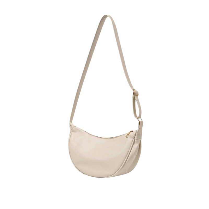 JENNY - Sac à Main Bandoulière Demi-Lune en cuir Lisse
