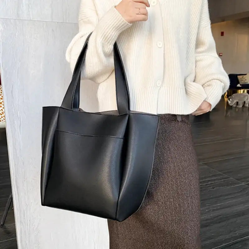 DIANA - Grand Sac à Main de Cours en Cuir Souple