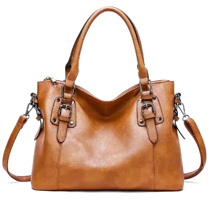 ERATO - Sac à Main Grande Capacité Vintage en Cuir Souple avec Bandoulière