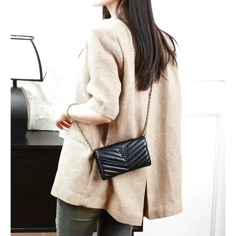 EULALIE - Petit Sac à Main Pochette en Cuir Souple