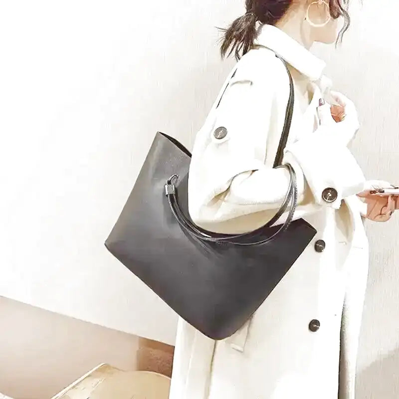 LÉA - Grand Sac à Main Cuir Souple Cabas
