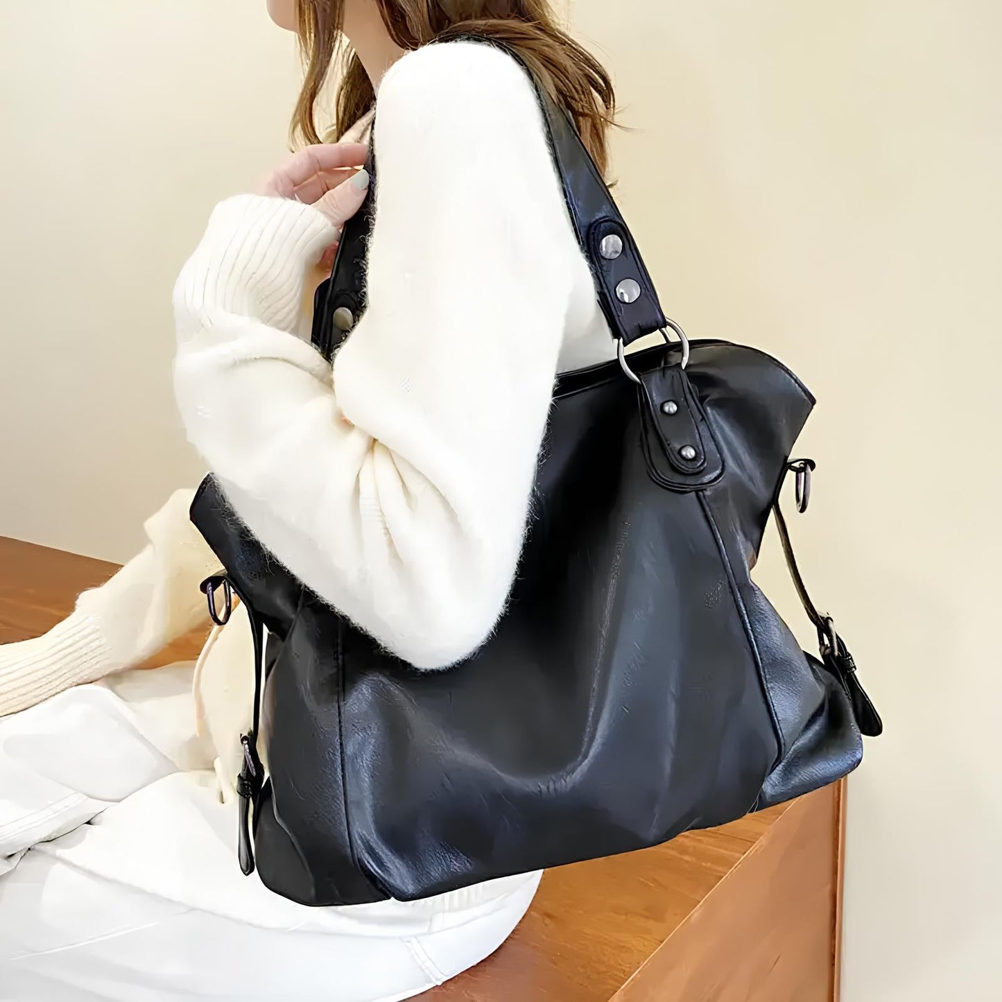 LUCIE - Sac à Main de Cours de en Cuir