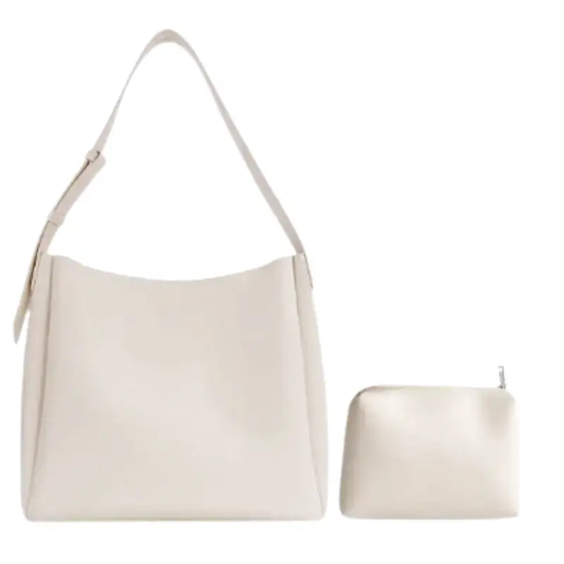 MELPOMENE - Sac à Main Epaule Grande Capacité en Cuir avec Pochette