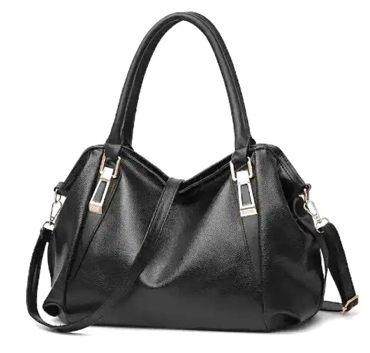 PLYMONIE - Sac à Main Simple en Cuir Grainé Grande Capacité