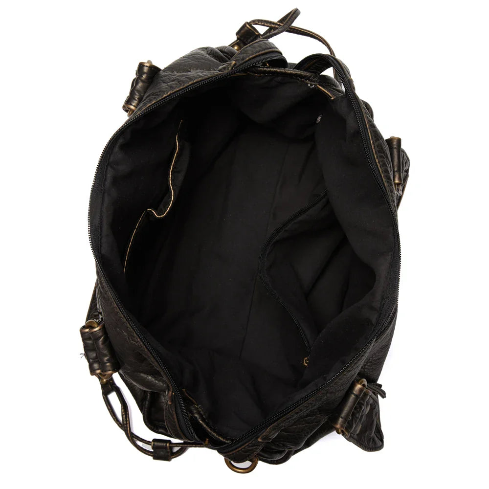 RAQUEL - Sac à Main de Cours Bandoulière en Cuir Rigide