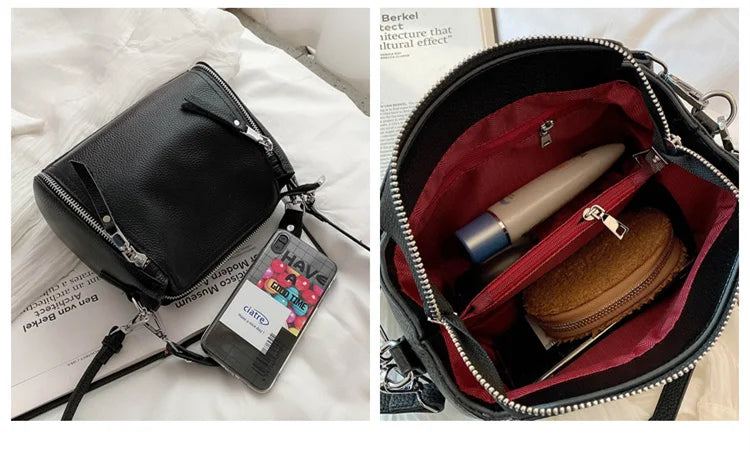 SOFIA - Sac à Main Bandoulière en Cuir Grainé