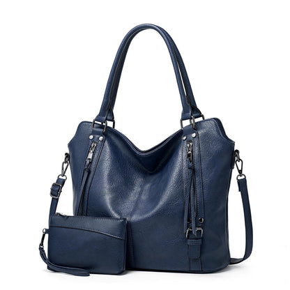 CHIARA - Grand Sac à Main de Cours Multipoches avec Pochette