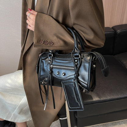 MAËLLE - Petit Sac à Main Rétro en Cuir