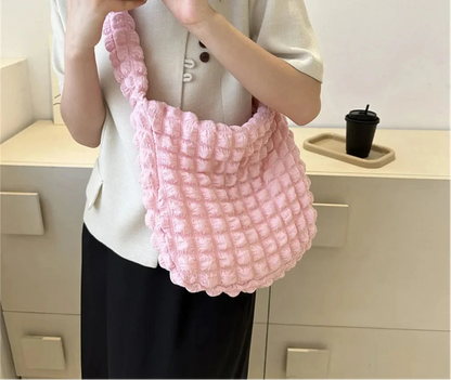 POUF - Sac à Main en Plaid à Bandoulière